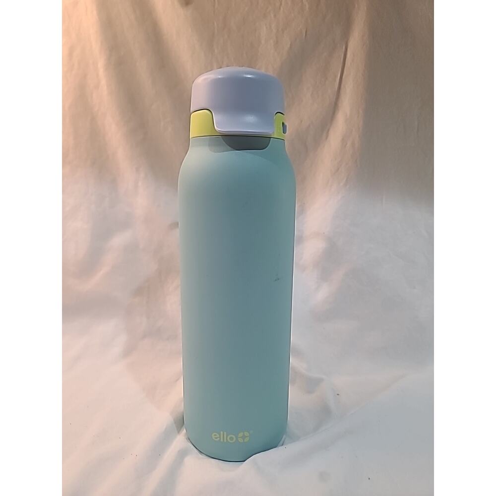 Ello Pop & Fill 22oz. Stainless Steel Water Bottle LIME SKY